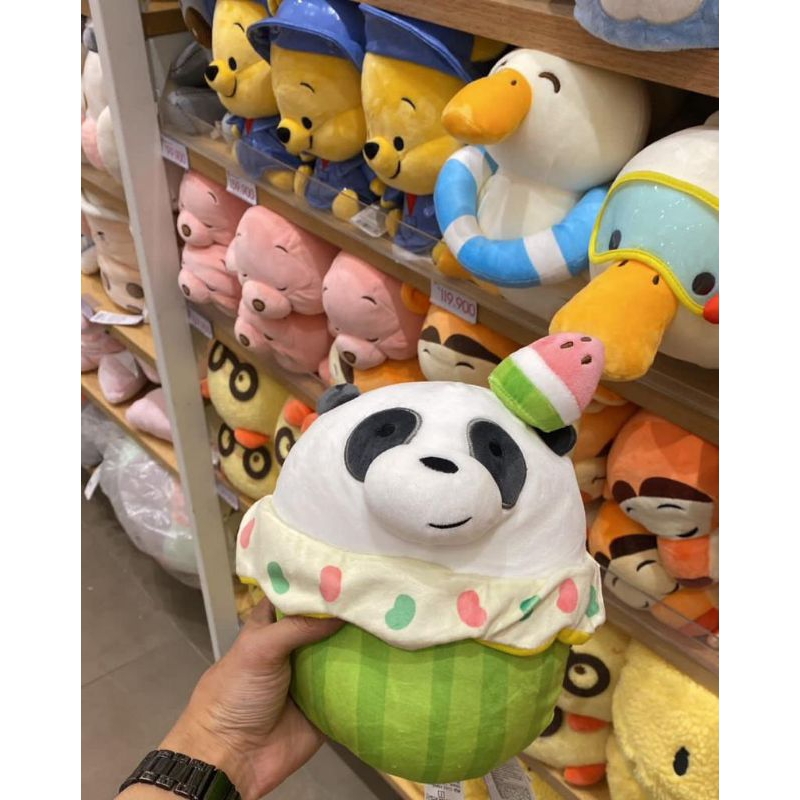 Jual Miniso x We Bare Bears 8in Dessert Bare Bears Plush Toy Panda