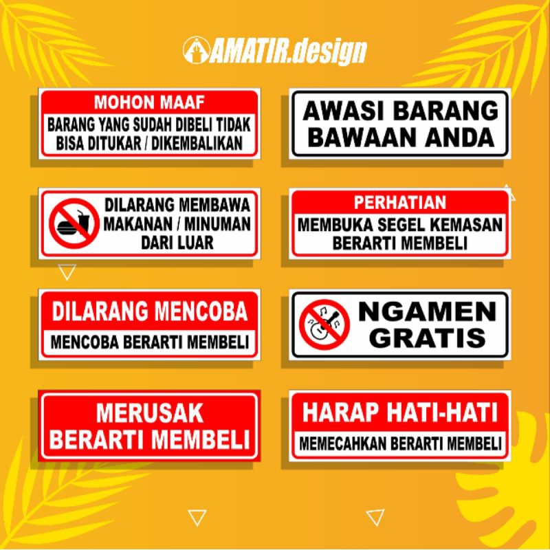 Jual STIKER TOKO 3, STIKER BARANG YG SUDAH DIBELI TIDAK BISA DITUKAR ...