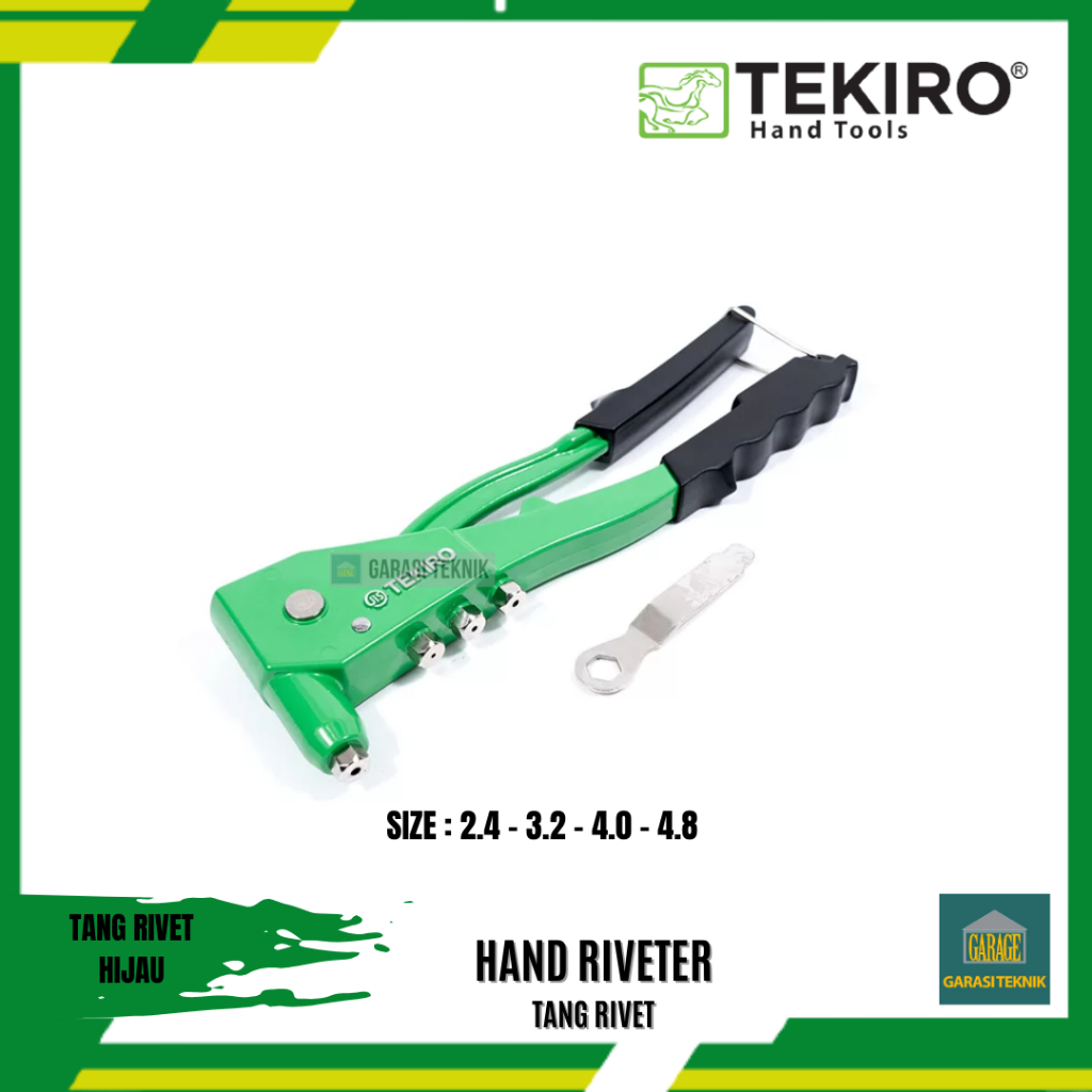 Jual Tang rivet hijau ukuran 2.4 - 4.8 mm - tang rivet tekiro - murah ...