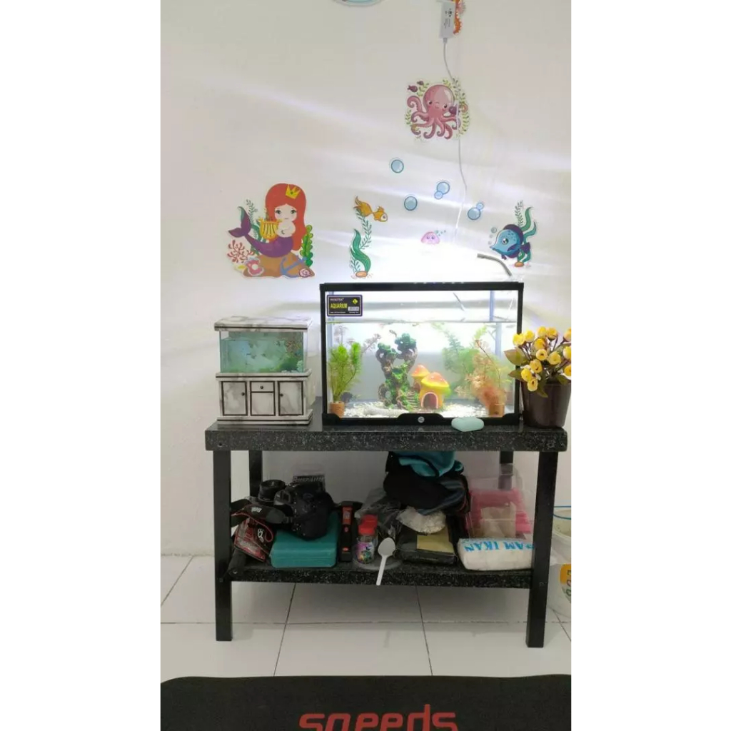 Jual Meja Sudut Rak Serbaguna Meja Tv Dispenser Mejikom Aquarium Meja Multifungsi Estetik 