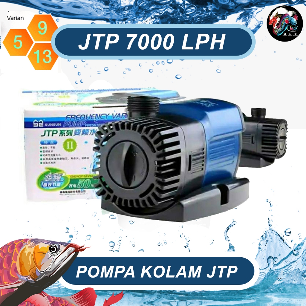 Jual Sunsun Jtp 7000 Original Pompa Kolam Koi Aquarium Hemat Listrik