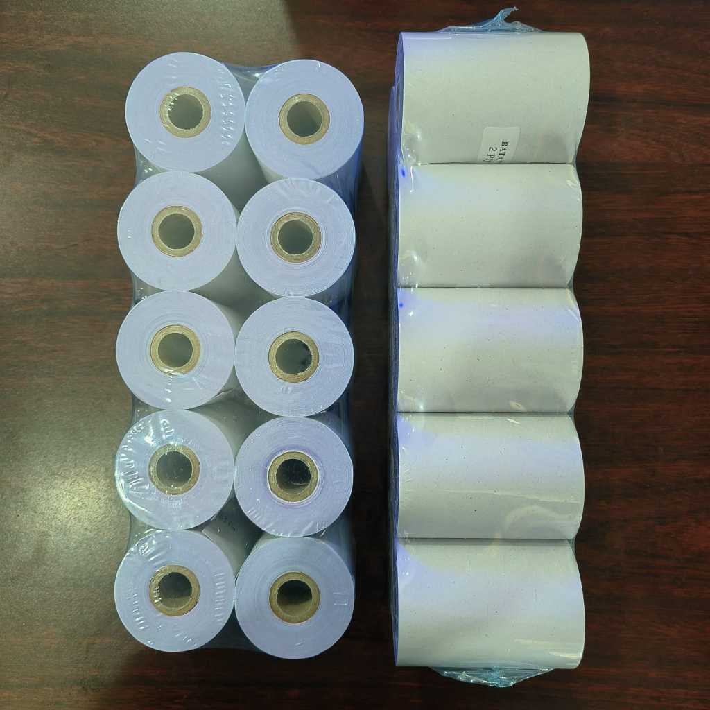 Jual Kertas Hvs Struk Kasir 75x60mm Paper Roll 3 Ply Isi 10 Roll