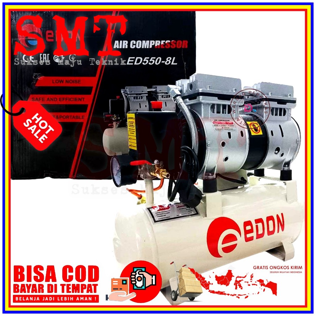 Jual Edon Kompressor Angin Oiless Ed L Hp Kapasitas Tangki Liter Kompressor Angin