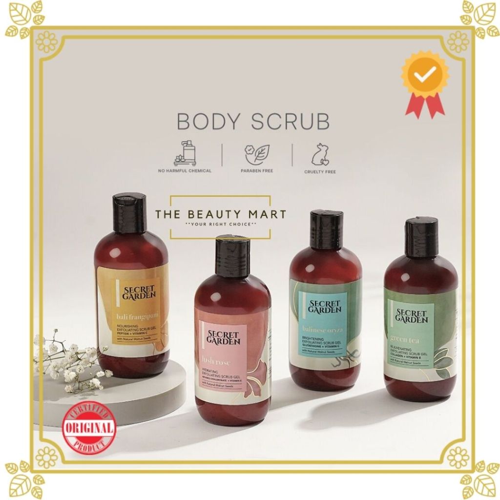 Jual Secret Garden Exfoliating Body Scrub Gel 250ml Lulur Badan Shopee Indonesia