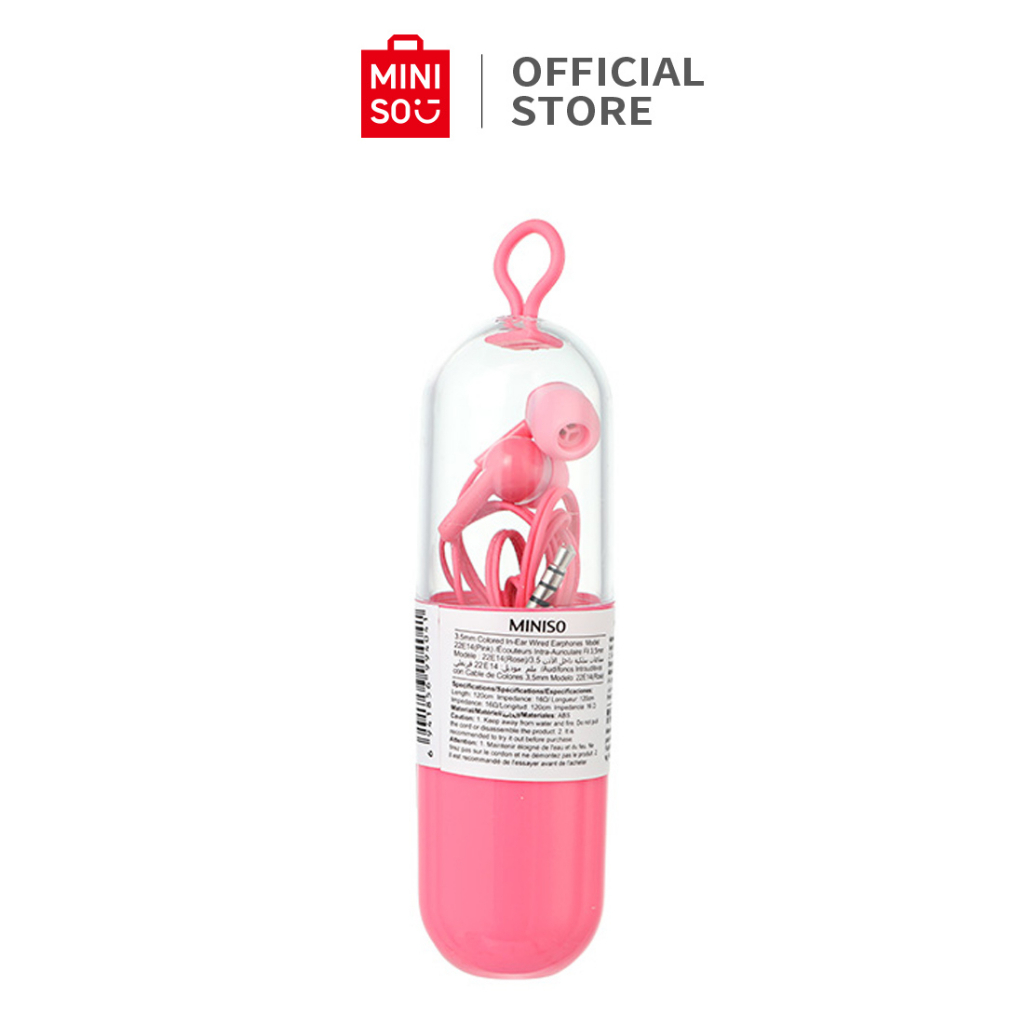 MINISO Music Earphone Colorful Capsule Headphones Noise Cancelling Awet  Handsfree Earphone