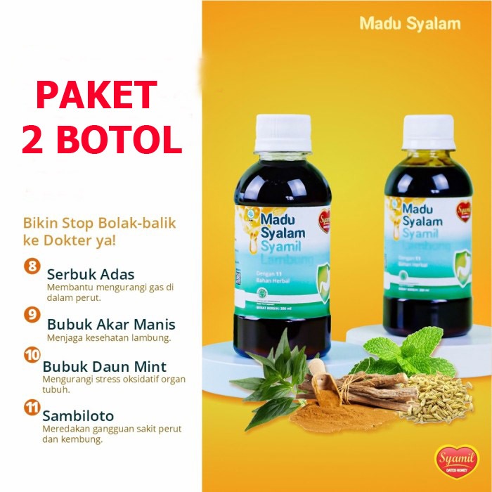 Jual Paket Botol Madu Syalam Original Ampuh Atasi Maag Kronis Asam Lambung Gerd Anxiety