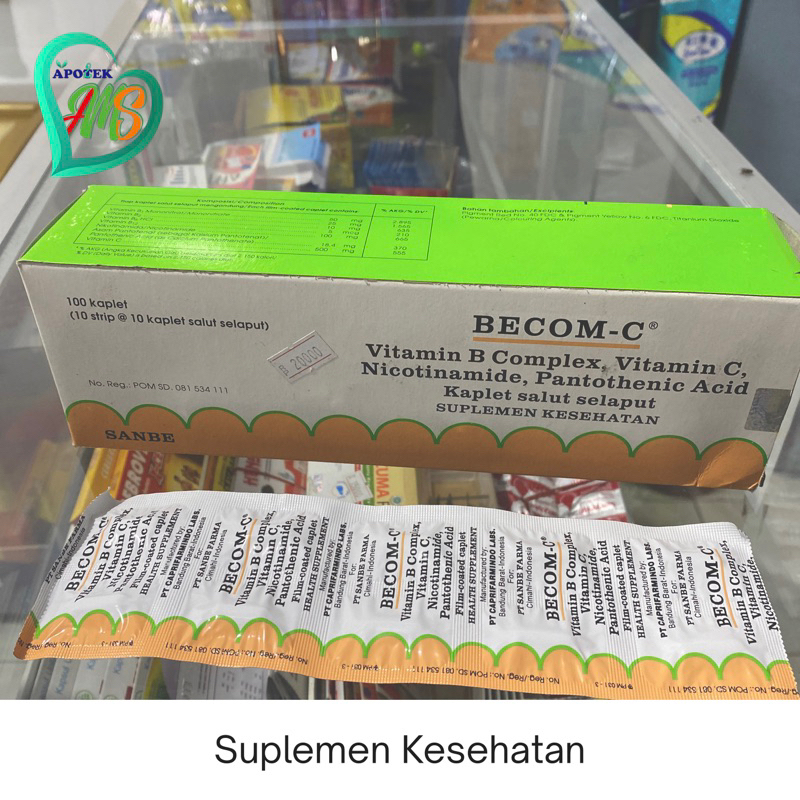 Jual Becom C Multivitamin Per Strip Kaplet Shopee Indonesia