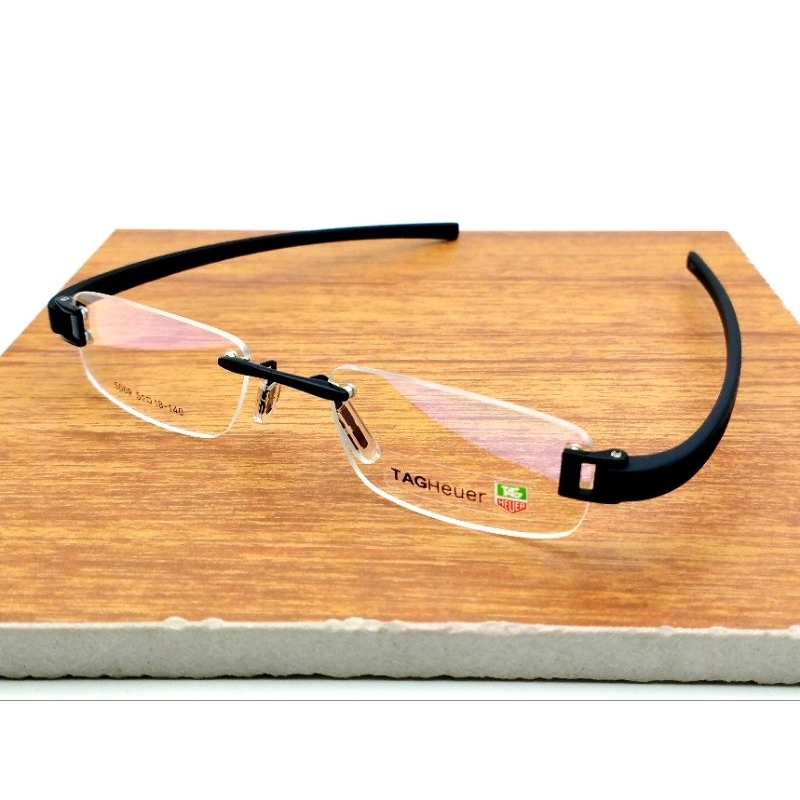 Jual Frame kacamata Tag heuer rimLess bor kacamata baca minus