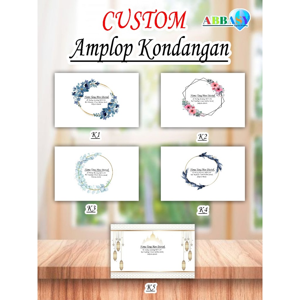 Jual CETAK CUSTOM AMPLOP KONDANGAN ISI NAMA DAN ALAMAT PCS PCS Shopee Indonesia