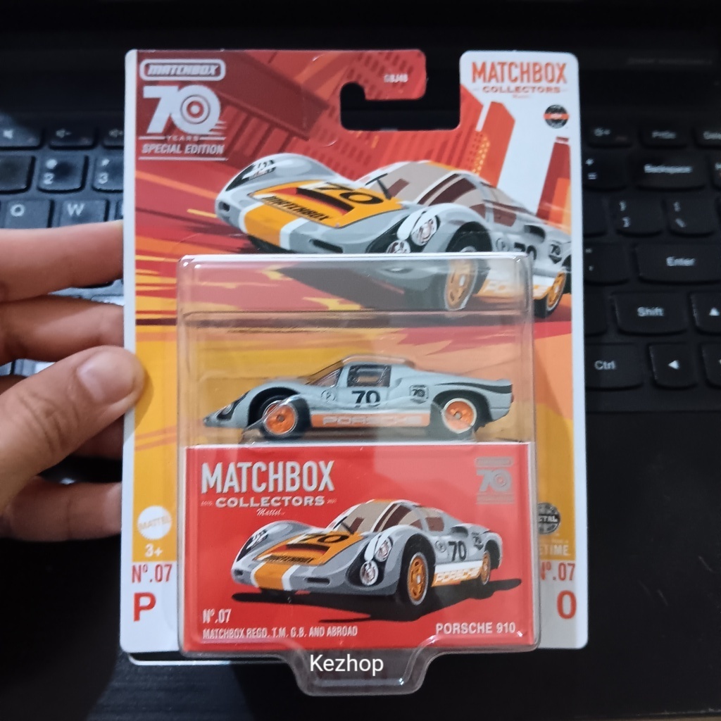 Voiture Miniature MATCHBOX PORSCHE 910 - Série Collectors 70th - Boîte Non Ouverte - Édition Spéciale