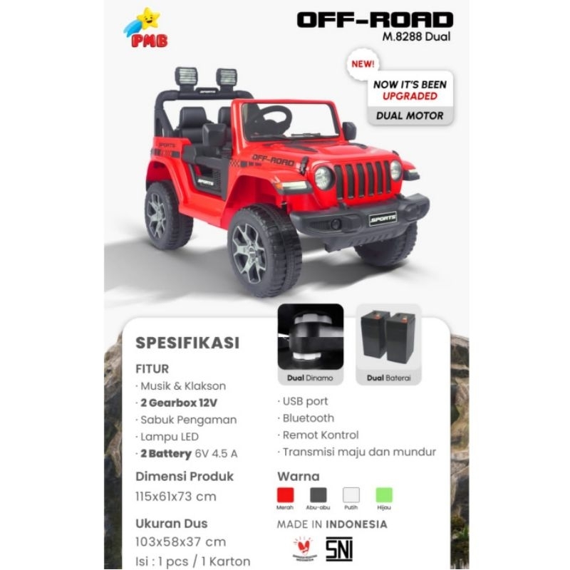 Jual MOBIL AKI M8288 OFF ROAD/ NEW DUAL/ RALLY ART BAN EVA | Shopee ...