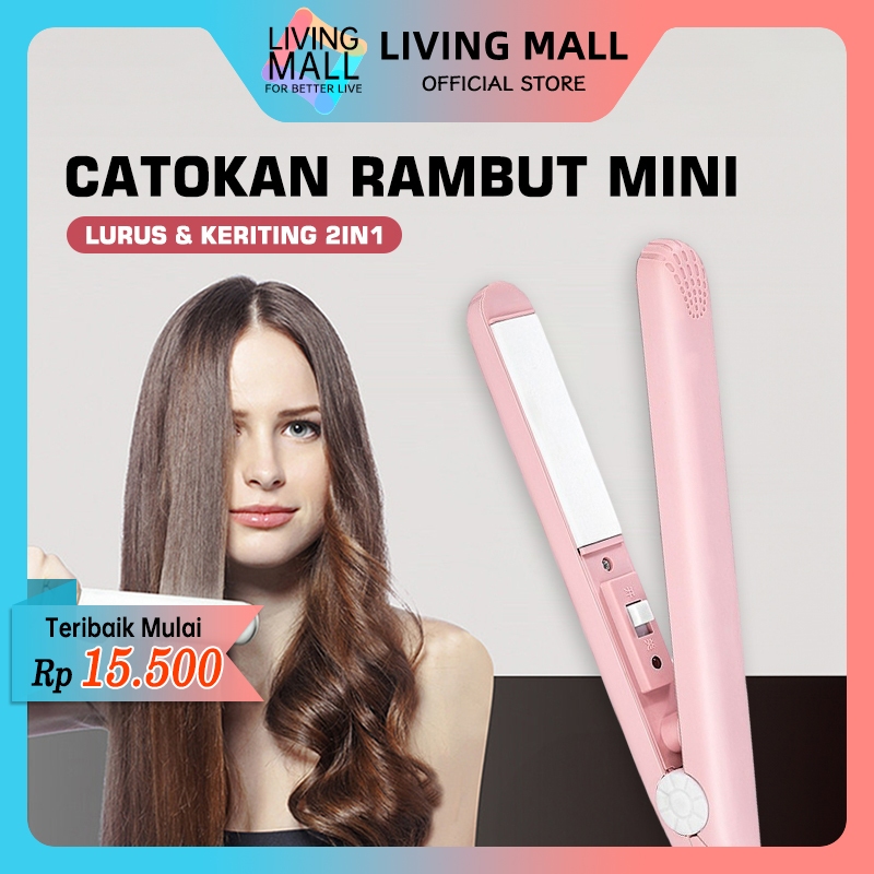 Jual Pelurus Rambut Mini Multifungsi Lurus & Keriting 2in1 / Catokan ...