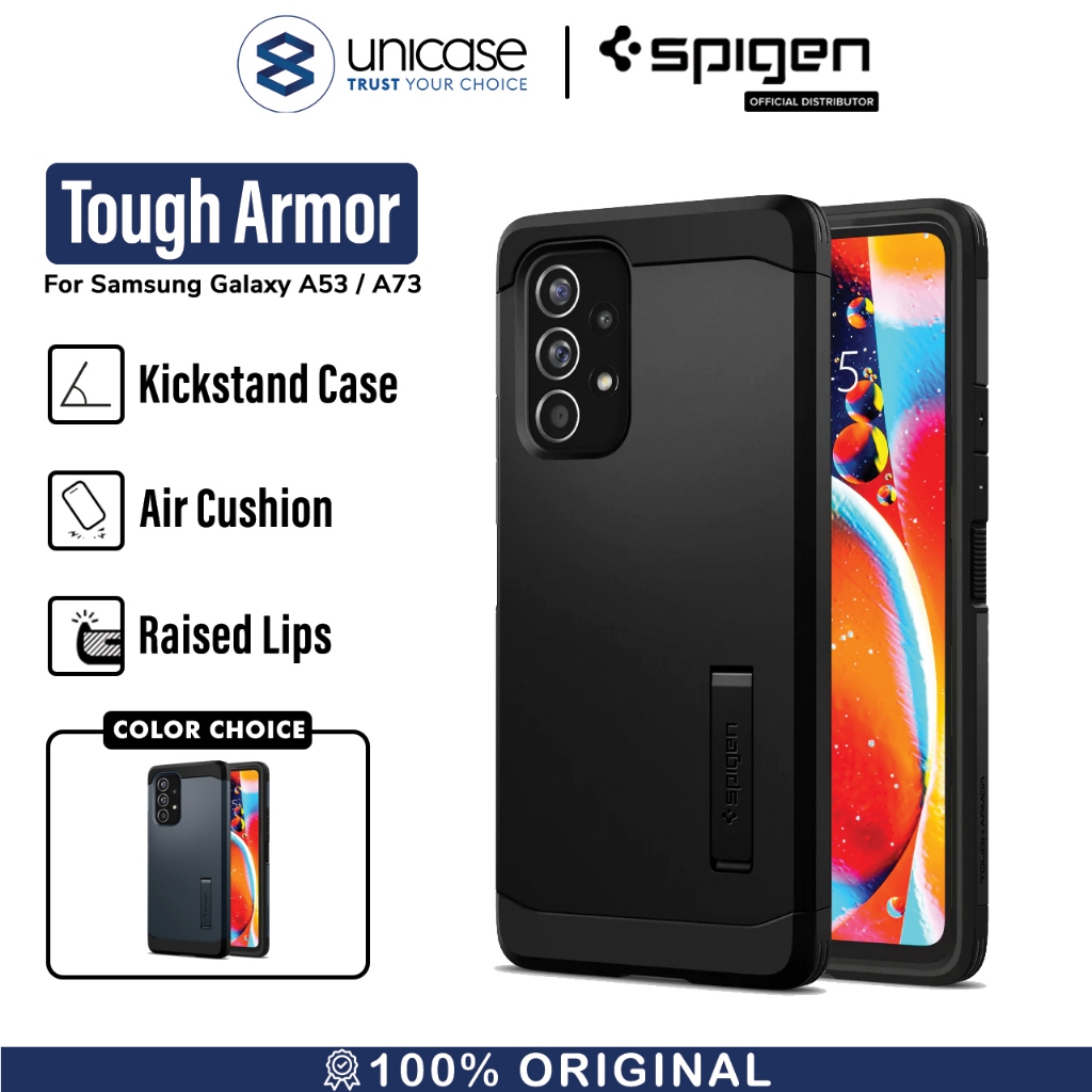 Jual Case Samsung Galaxy A53/A73 Spigen Tough Armor Anti Shock Stand