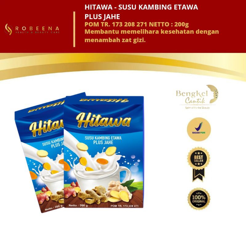 Jual HITAWA Susu Kambing Etawa Plus Herbal Jahe 200g Sehat Tulang Sendi ...