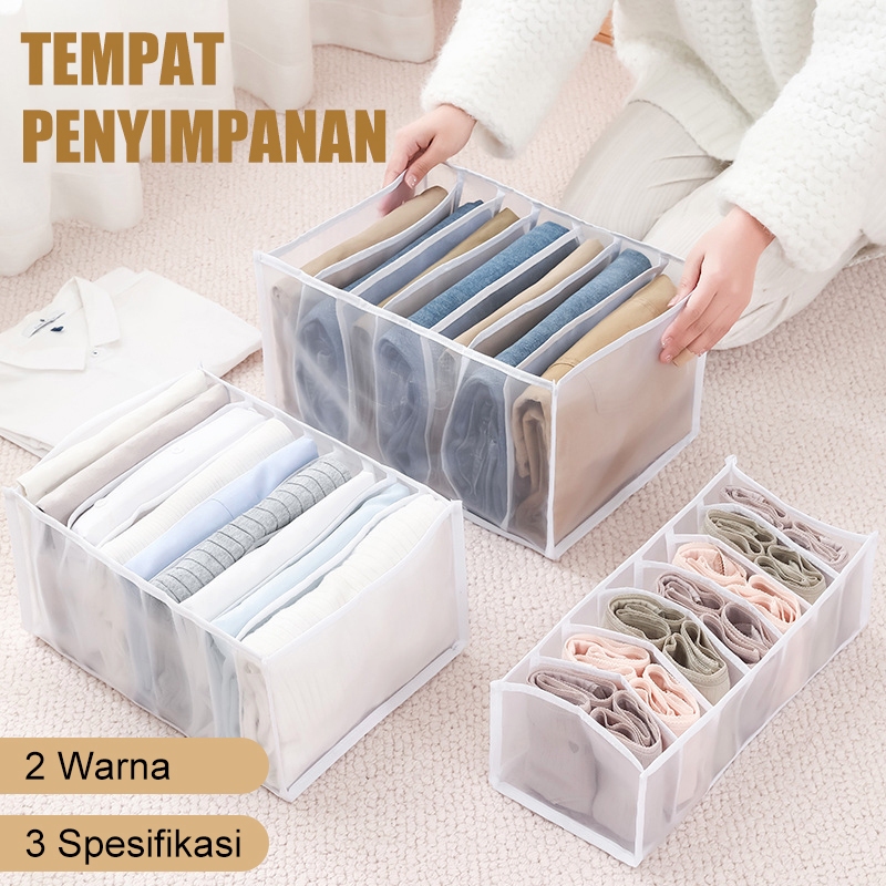 Jual Storage Box Organizer Tempat Penyimpanan Sekat Lemari Tempat