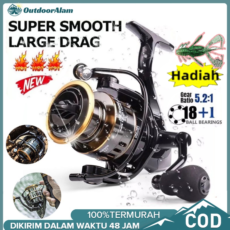 Jual Reel Pancing HE1000 - 7000 10 Kg/ Reel Pancing Murah Kuat Power ...