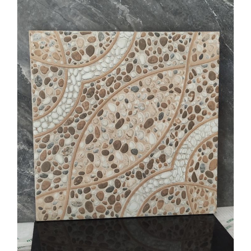 Jual Keramik Lantai Kamar Mandi Teras Motif Timbul Batu Alam 40x40