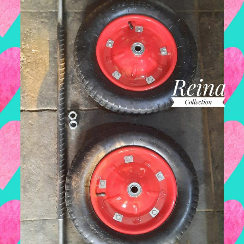 Jual Roda Gerobak Ban Arco Lengkap As Besar 22mm | Shopee Indonesia