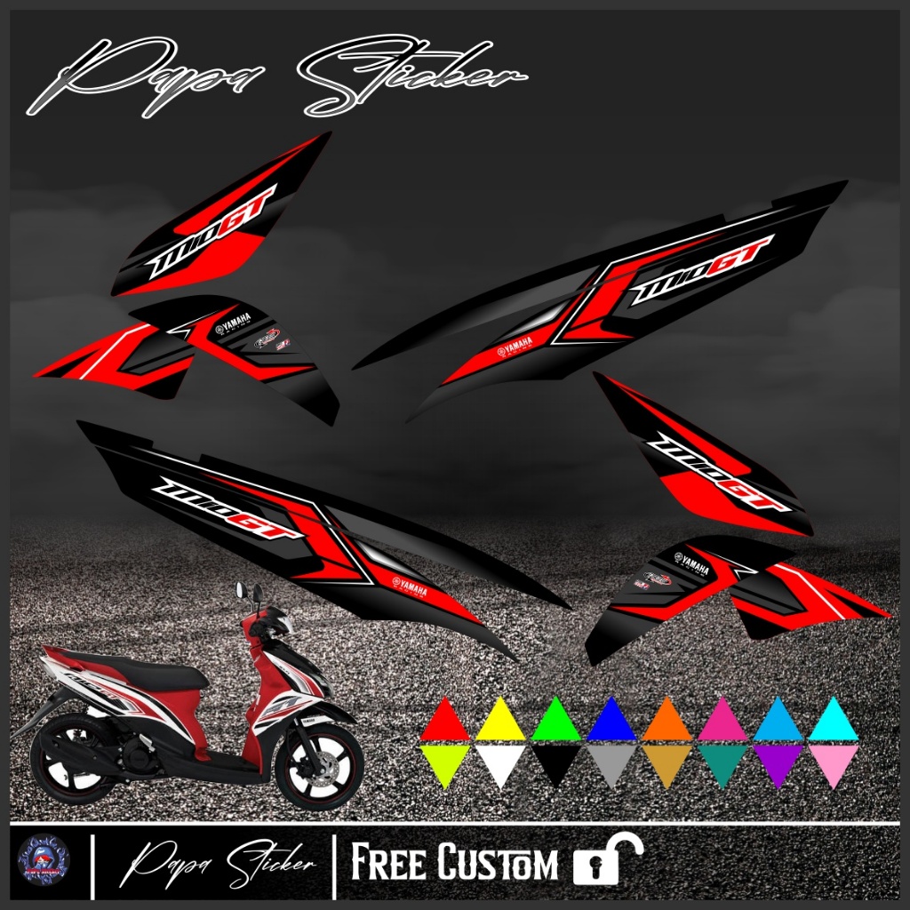 Jual STRIPING MIO GT - Stiker Motor Mio Gt Sticker Mio Gt LIST VARIASI ...