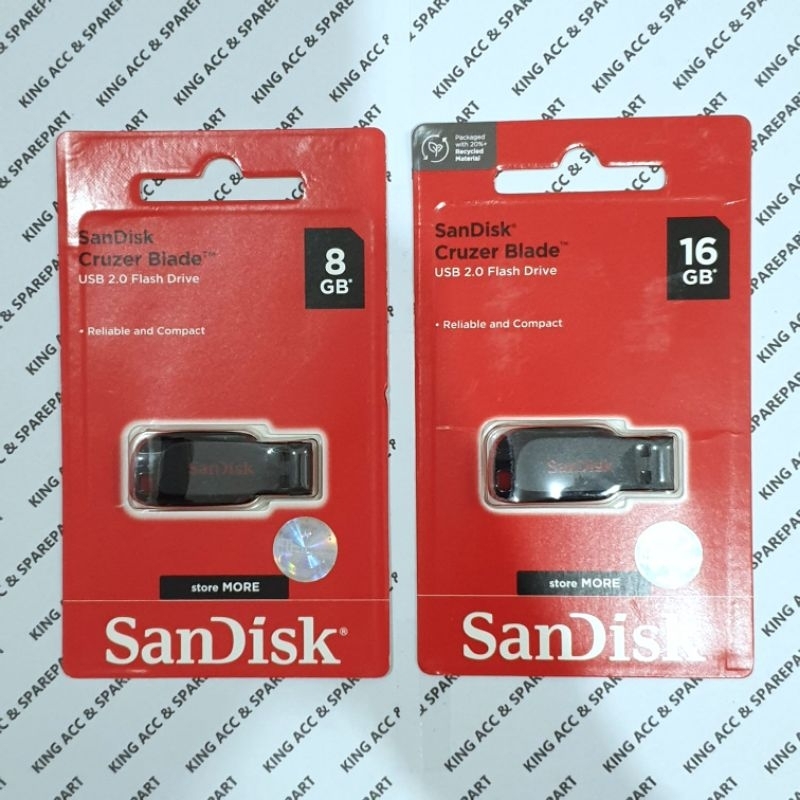 Jual Flashdisk Sandisk Cruzer Blade 8gb 16gb 32gb 64gb 128gb Usb Flash Drive Cz50