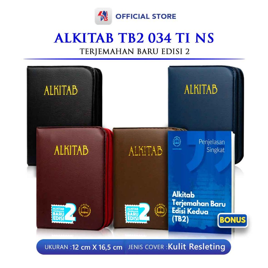 Jual Alkitab Kristen Terjemahan Baru Tb2 034 Cover Resleting Ukuran