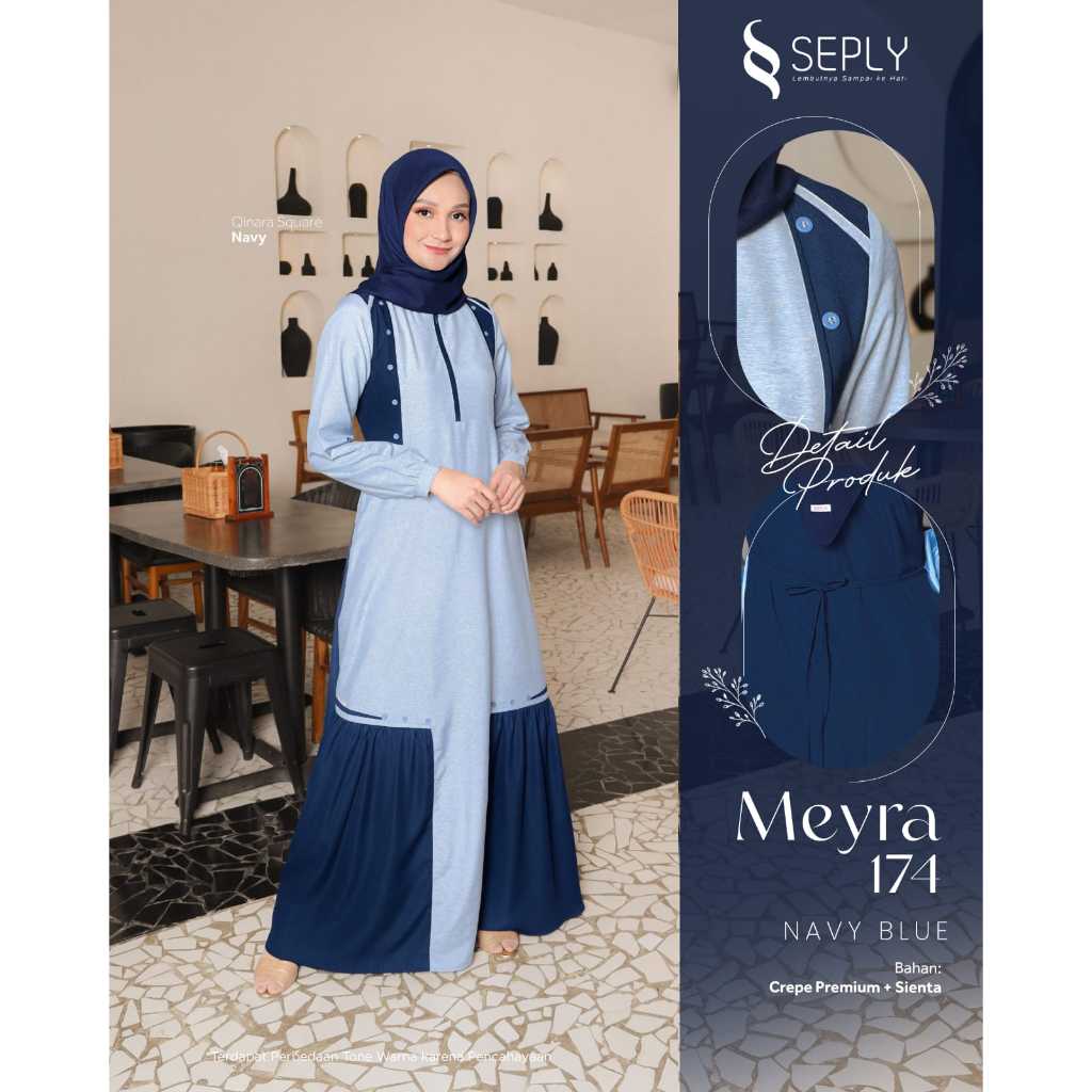 Jual DRESS ONLY SEPLY ORIGINAL MEYRA 174 LILAC ROSE MEYRA 174 NAVY BLUE ...
