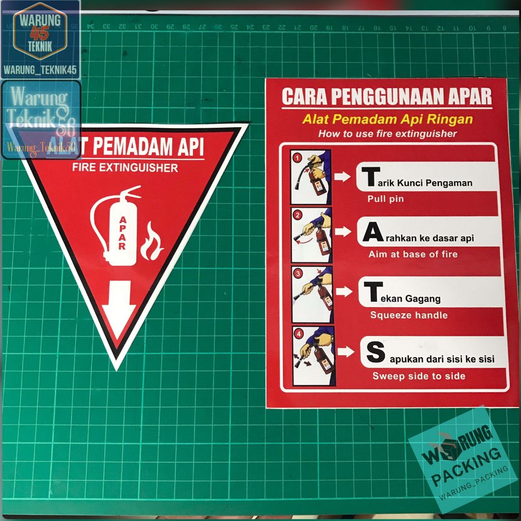 Jual Sticker Cara Penggunaan Apar Alat Pemadam Api Ringan Shopee Indonesia