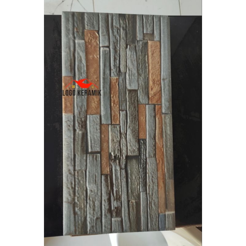 Jual Keramik Dinding Motif Timbul Batu Alam 20x40 Roche Stone | Shopee ...