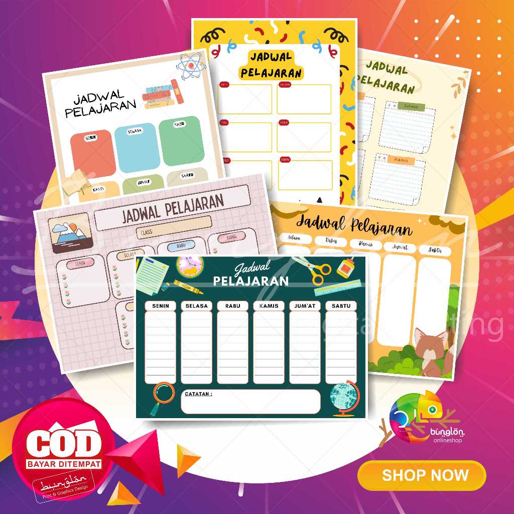 Jual Poster Jadwal Pelajaran Poster Edukasi Pajangan Dinding Kelas Shopee Indonesia 4079