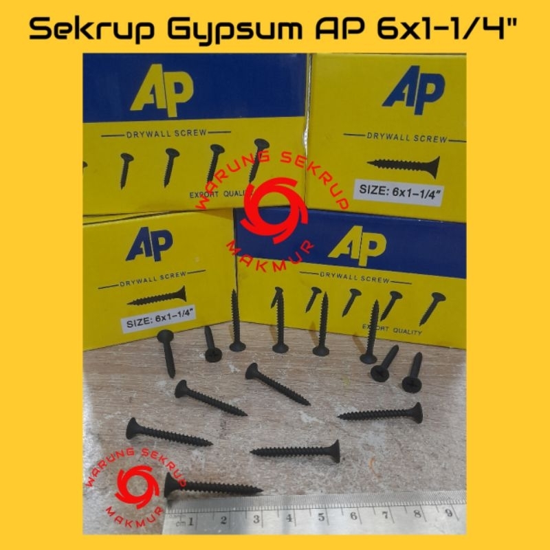 Jual (1 Box) Sekrup Gypsum 6x1-1/4 / Skrup Gipsum 3CM | Shopee Indonesia