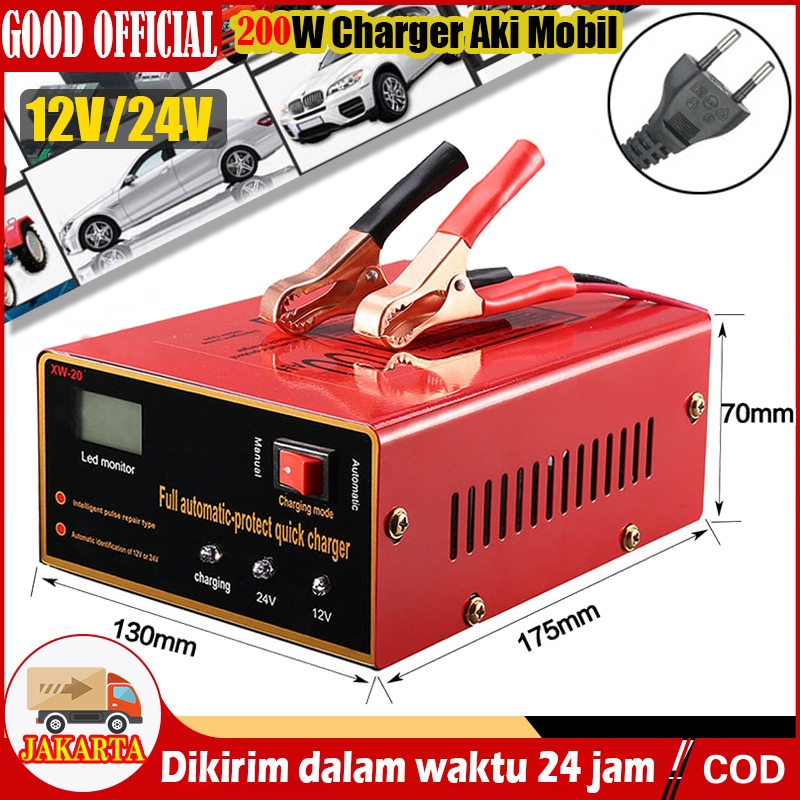 Jual Charger Aki Motor Mobil/Otomatis Accu Kering Dan Basah Lead Acid