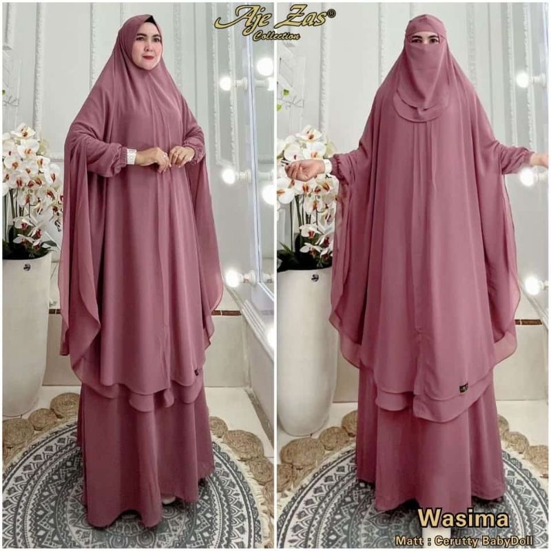 Jual COD ! GAMIS JILBAB PANJANG TERBARU GAMIS WASIMA ORIGINAL AJEZAS