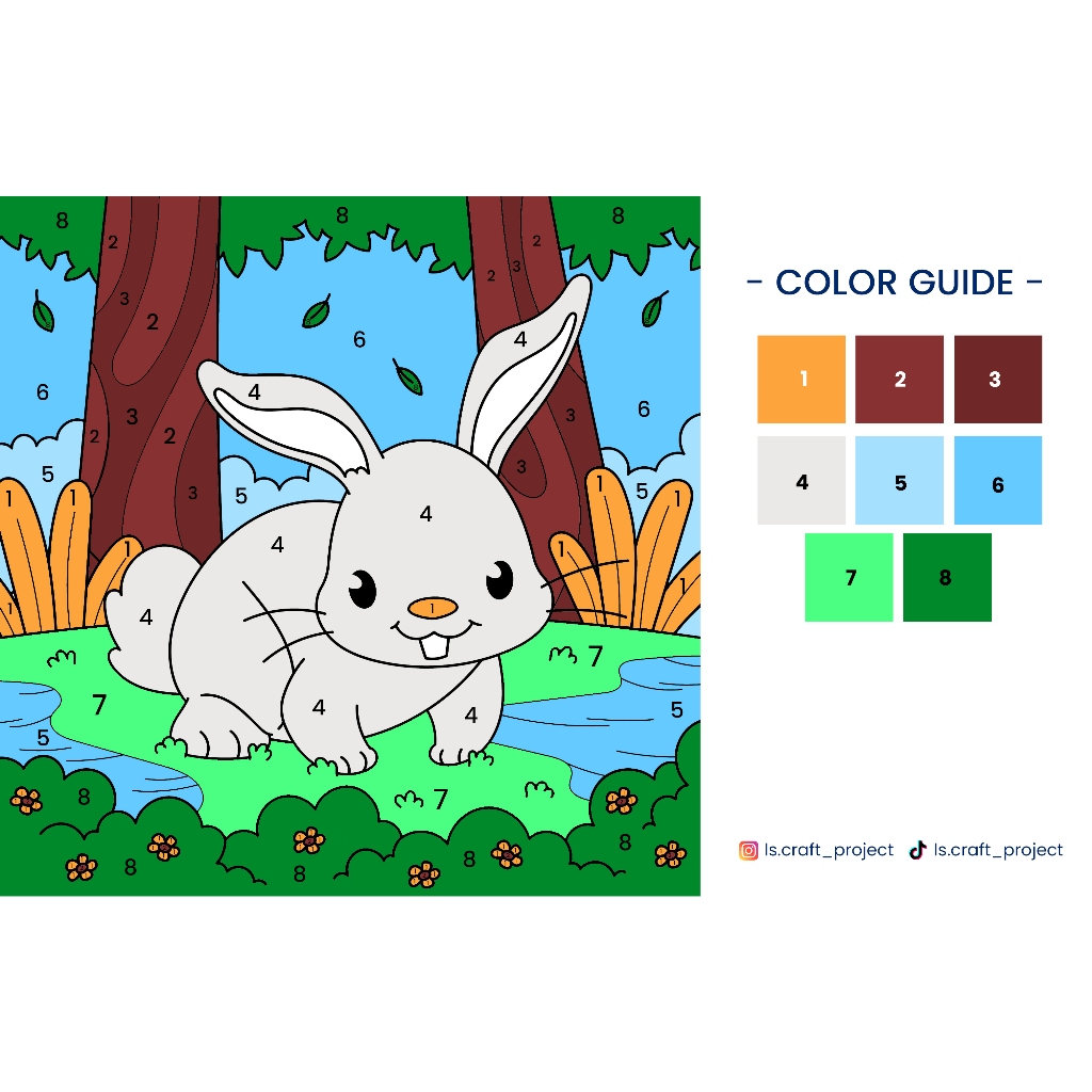 Jual Kanvas Lukis Paint By Number 20x20 cm Canvas Paint Set DIY Canvas