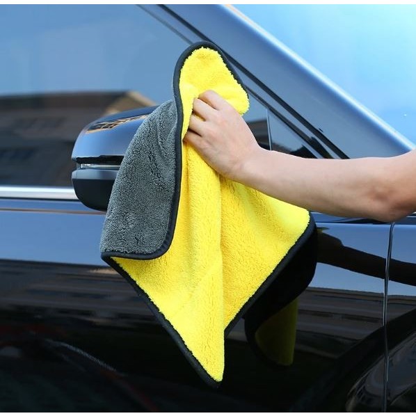 Jual Kain Lap Microfiber Kuning Abu-Abu Lembut Detailing Mobil Motor ...