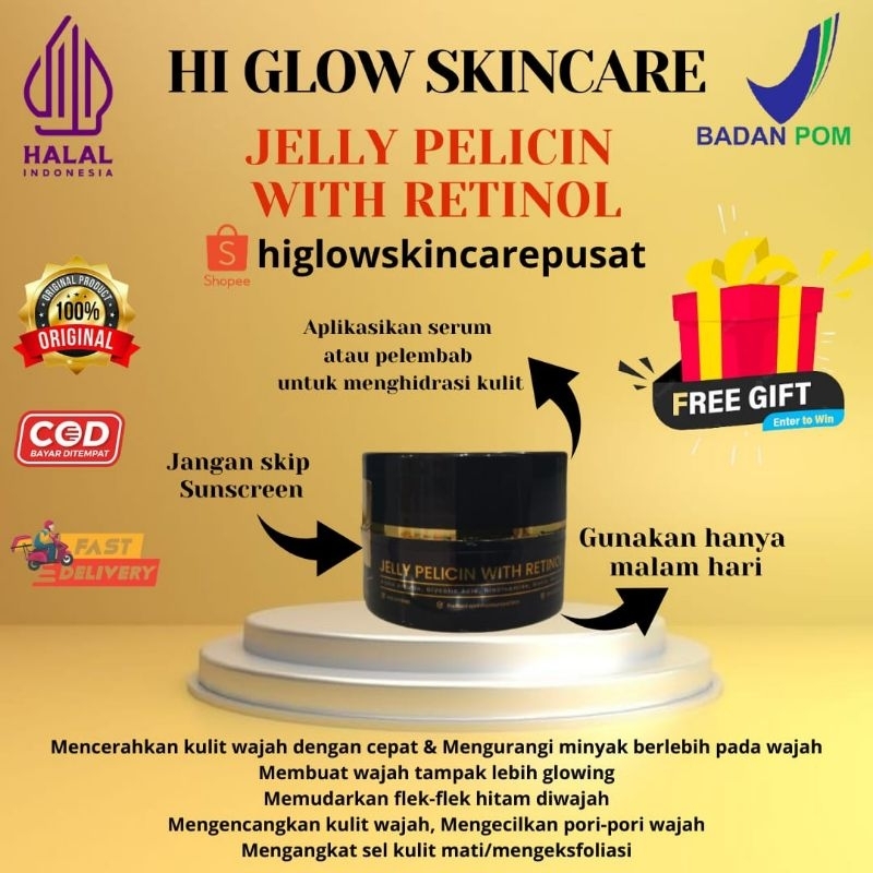 Jual JELLY PELICIN WITH RETINOL HI GLOW(untuk p…