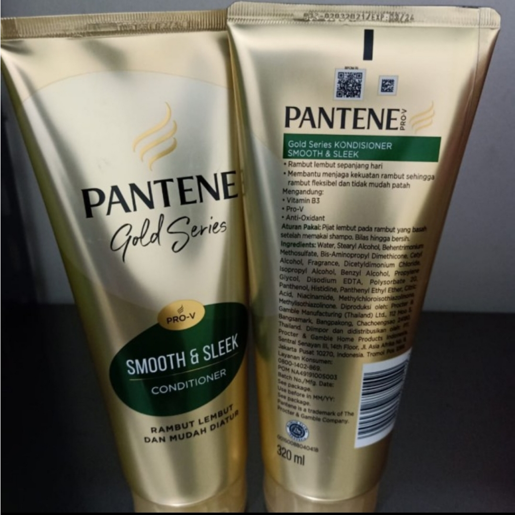 Jual Pantene Gold Series Conditioner 320ml Smooth & Sleek (Hjiau