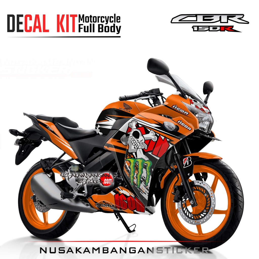 Jual Sticker CBR 150 R CBU Thailand Icon Monster Oren Stiker Full Body ...