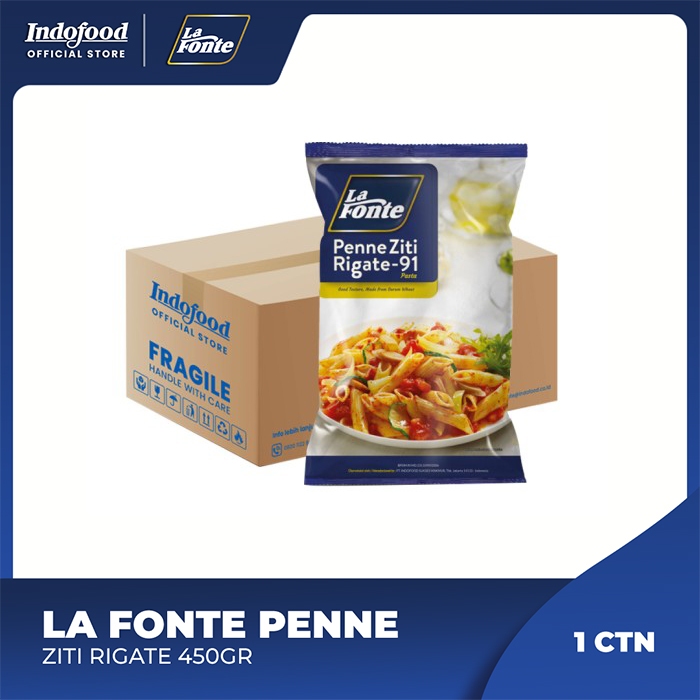 Jual 1 ctn - La Fonte Penne Ziti Rigate 450gr | Shopee Indonesia