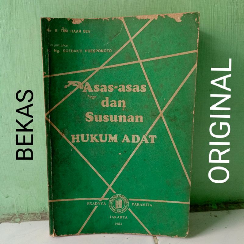 Jual Buku Asas-Asas Dan Susunan Hukum Adat Penerbit Pradnya Paramita ...