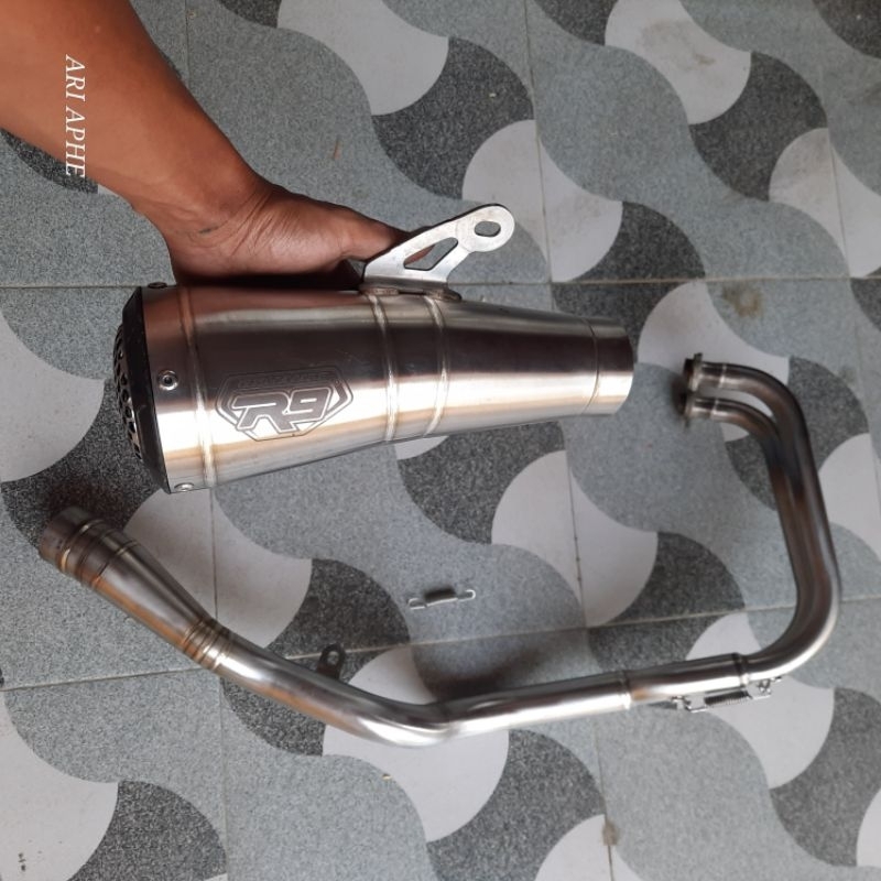 Jual knalpot r9 gp series original fullsystem ninja 250 fi old | Shopee ...