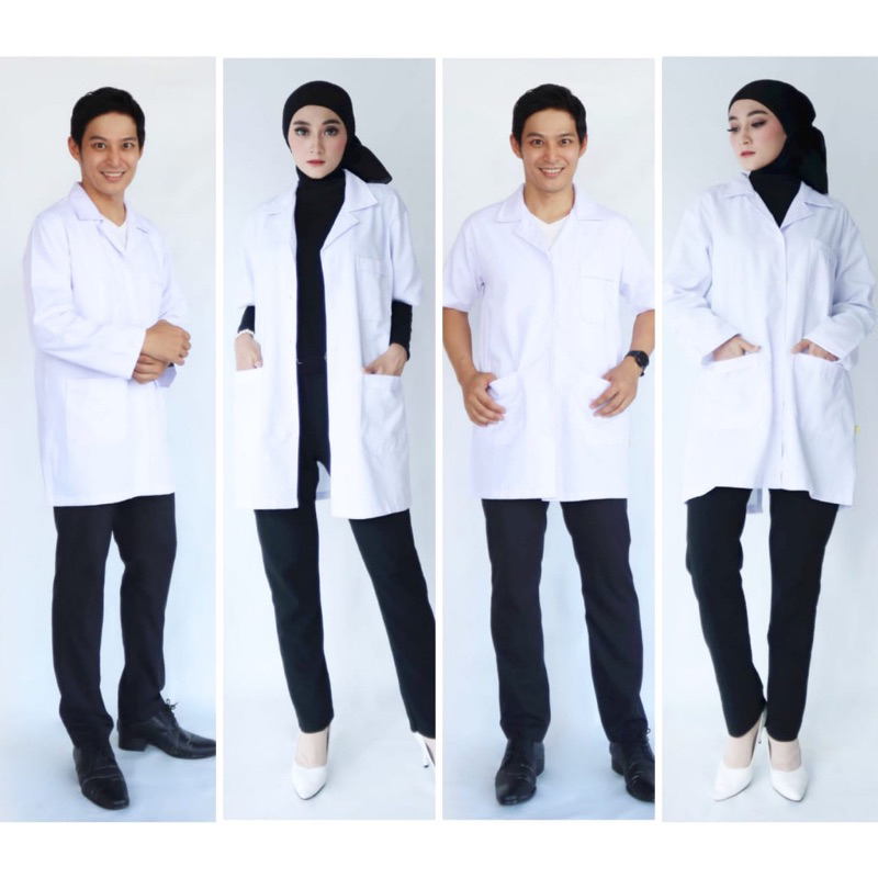 Jual Jas Lab Baju Laboratorium Praktikum Lengan Panjang Pendek