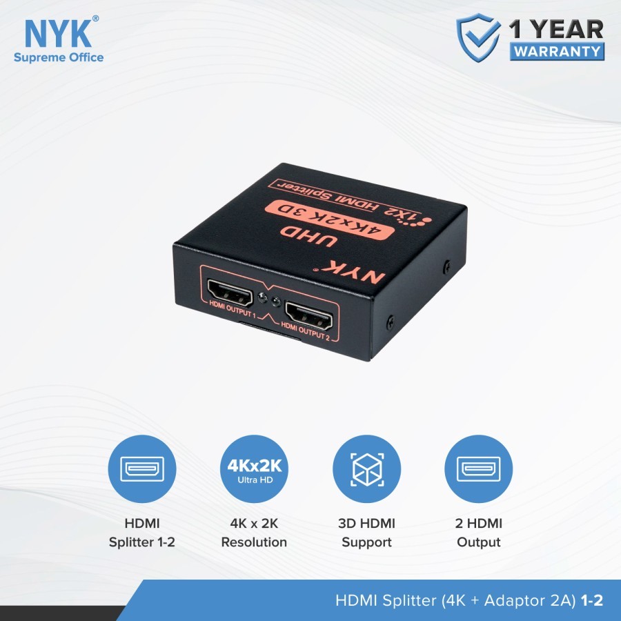 Jual Hdmi Nyk Splitter Port Support Uhd K K D Shopee Indonesia