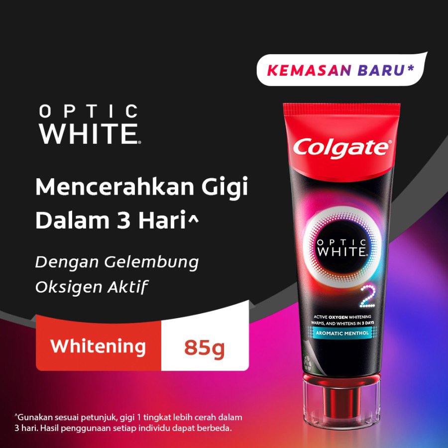 Colgate Pasta Gigi Optic White O2 Aromatic Menthol 85gr