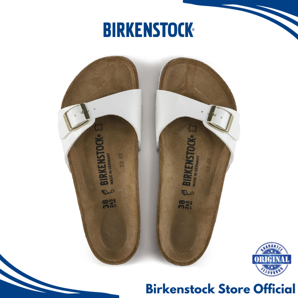 Jual Sandal Birkenstock Madrid Birkoflor Patent White Shopee Indonesia