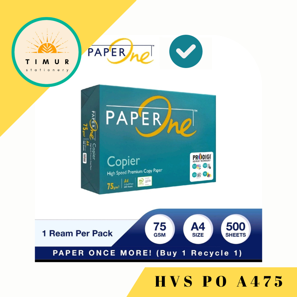 Jual Kertas A4 Hvs Paperone 75gr 1 Rim 500 Lembar Kertas Fotocopy