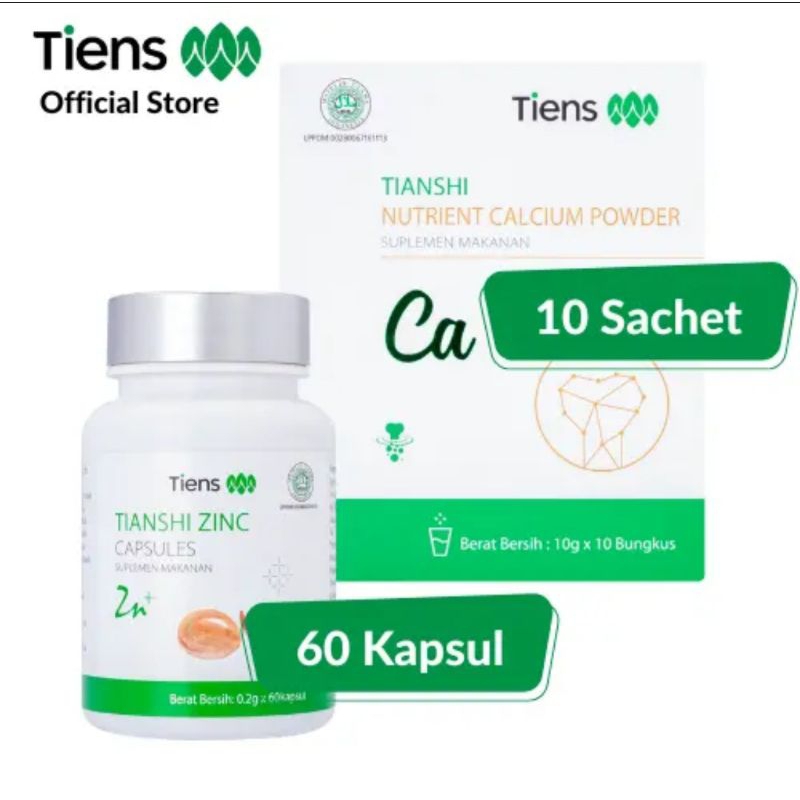 Jual Tiens promo paket peninggi badan tiens kalsium Nhcp + zinc tiansi