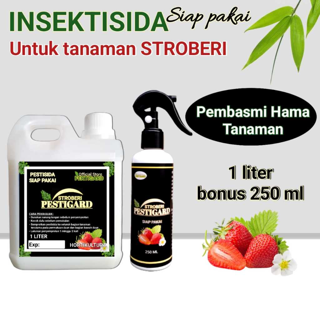 Jual Insektisida pembasmi hama tanaman stroberi 1 liter bonus botol 250 ...