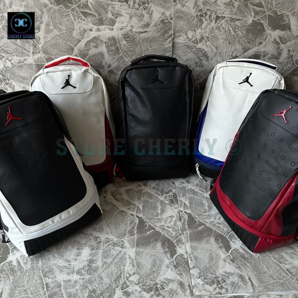Jual Tas Ransel Jordan Retro 13 Leather Backpack Jordan / Tas Sekolah Kuliah / Kerja Olahraga BP