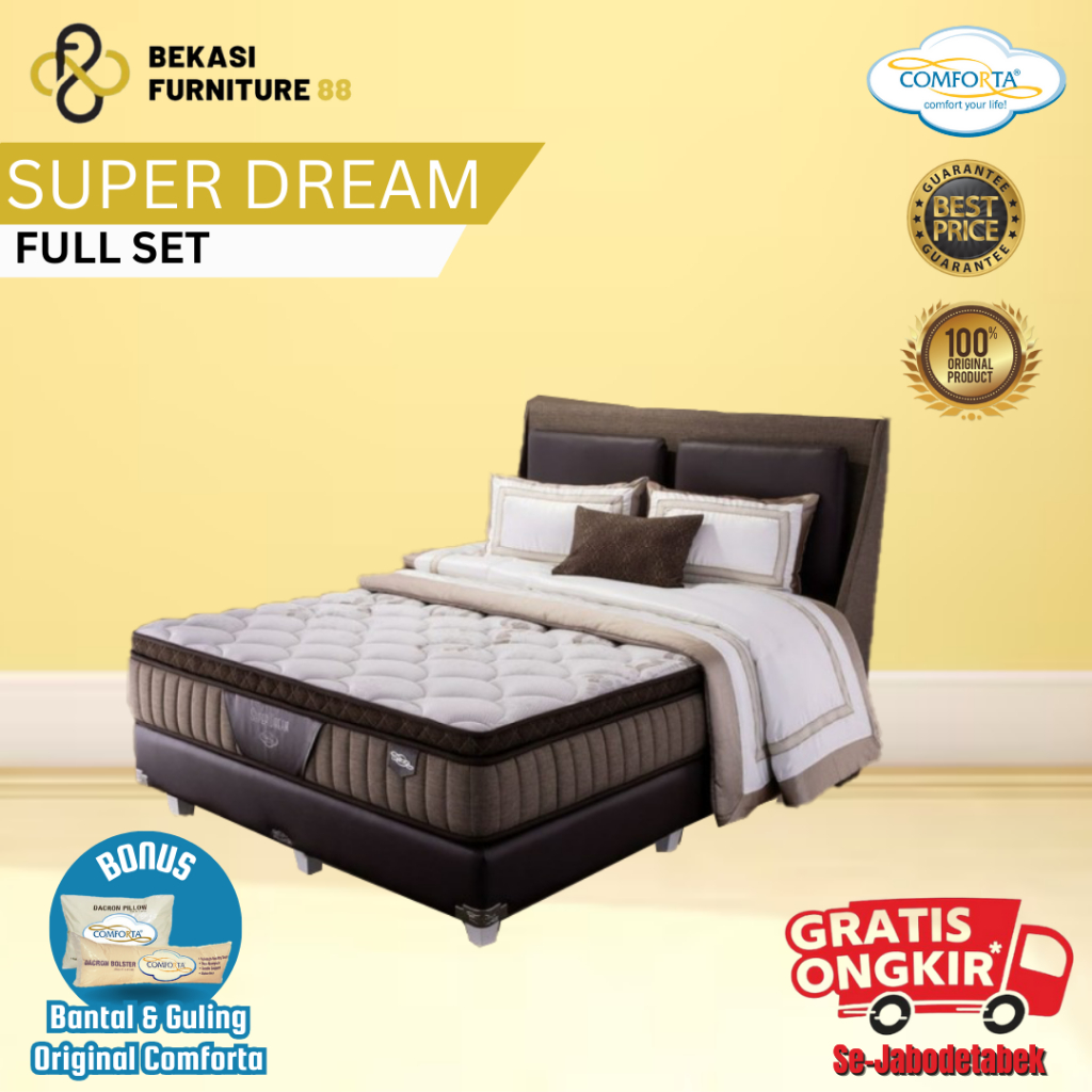 Jual COMFORTA Kasur Springbed ( Super Dream ) Full Set Ukuran ...