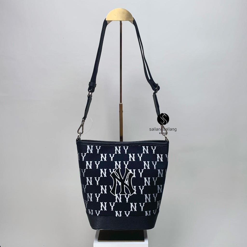 Jual MLB Big Classic MONOGRAM Jacquard New Bucket Bag NEW YORK YANKEES